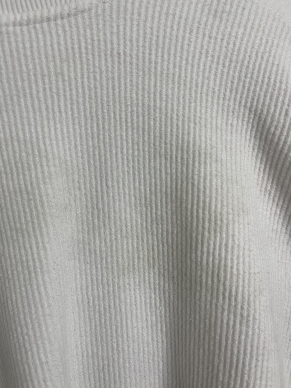 Offline by Aerie White Ribbed Cropped Sweatshirt Long Sleeve Relaxed Fit XS - Picture 5 of 6